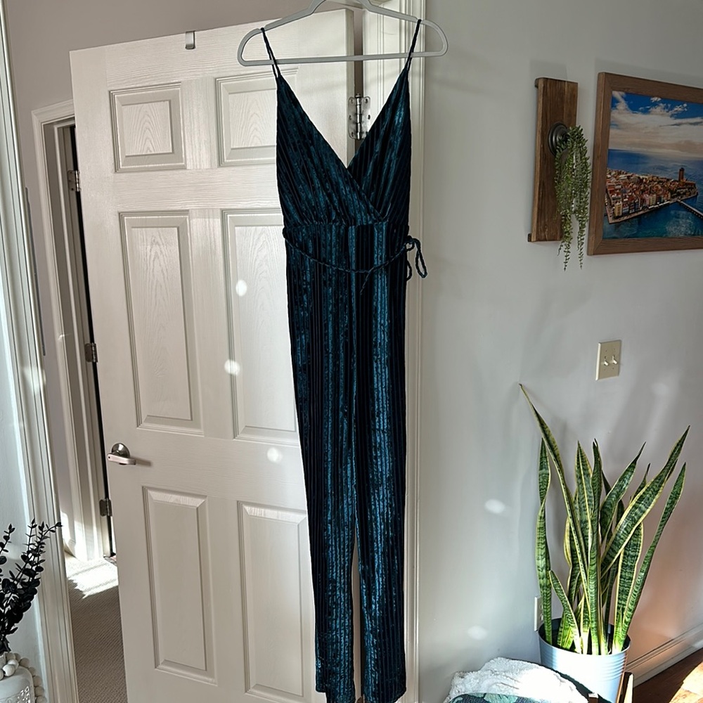 Velvet Striped Jumpsuit